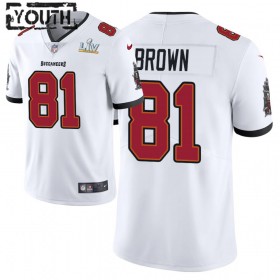 Tampa Bay Buccaneers Tröjor Antonio Brown 81 Nike Vit 2021 Super Bowl LV - Barn